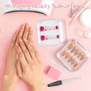Axyaa Press On Nails Cases | Pink Nail Display Box for DIY Nail Art