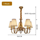 Axyaa Double-Layer Fabric Pendant Light for Living Room and Bedroom