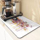 Eye Print Watercolor Style Absorbent Drying Mat & Coasters Set by Axyaa