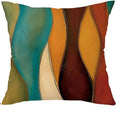 Colorful Wave Pattern Digital Print Cushion Cover for Sofa, Bedroom, Car by Axyaa