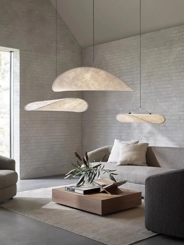 Axyaa Nordic Silk Pendant Lights Chandelier Loft Lamps Fixtures