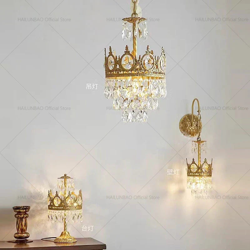 Axyaa Romantic Crystal Chandelier, Elegant Light Luxury for Living Room & Dining Room