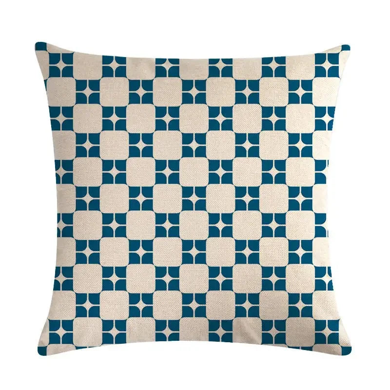 Axyaa Geometric Linen Pillowcase for Stylish Home Decor