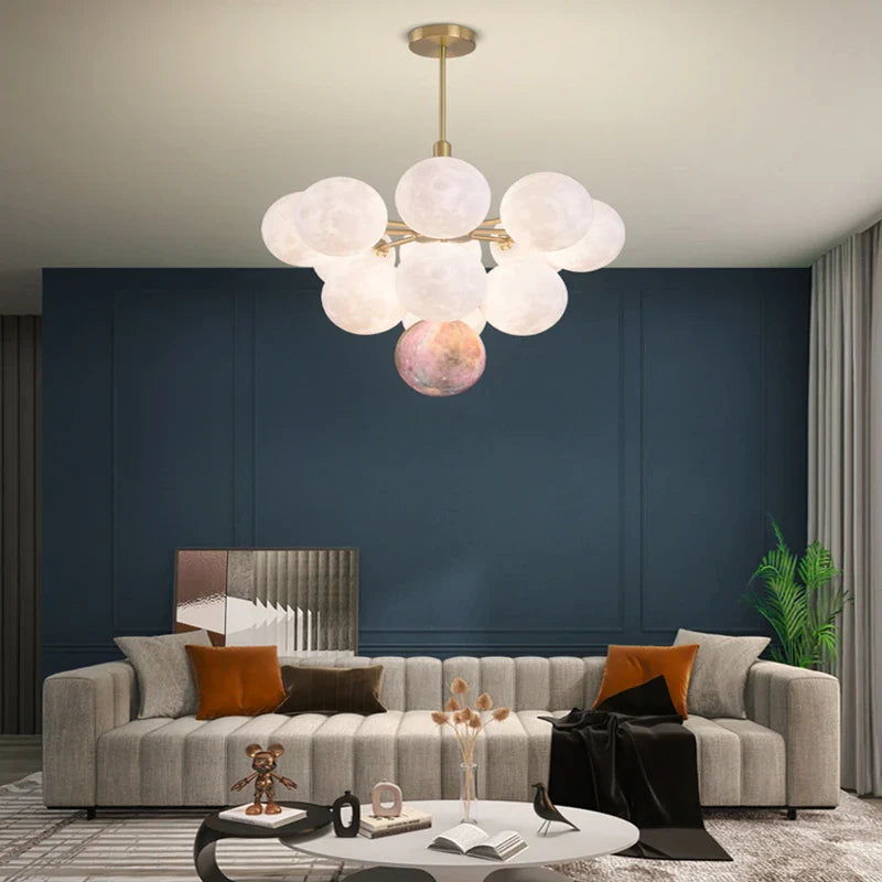 Luxury Axyaa LED Chandelier for Living Room, Restaurant, Kitchen, Bedroom - Modern Nordic Ceiling Pendant Light