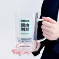 Axyaa 1000ml Glass Cup Lid Straw Handle Large Kawaii Tumbler Juice Drinking Bottle