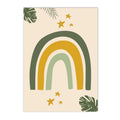 Nordic Jungle Animal Custom Name Rainbow Canvas Painting by Axyaa for Nursery Decor