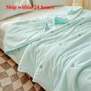 Axyaa Embroidered Summer Quilt | Washable Cotton | Lightweight Single/Double Bed