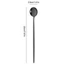 Axyaa Long Handle Mirror Ice Spoon Set - 10Pcs Stainless Steel Flatware & Bar Tools