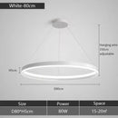 Axyaa Modern Round Ring LED Chandeliers for Living Room & Office Decor