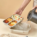 Axyaa Stainless Steel Lunch Box with Compartments - Large Capacity Bento Box
