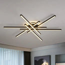 Axyaa Geometric Ceiling Light for Living Room Bedroom Dining Room, Black Chandelier