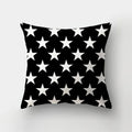 Yellow Black Geometric Cushion Cover - Wave Line Design by Axyaa