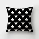 Yellow Black Geometric Cushion Cover - Wave Line Design by Axyaa