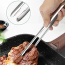 Axyaa Stainless Steel Kitchen BBQ Tongs - Cooking Utensil and Grill Tool