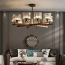 Axyaa Modern Luxury Black Gold Chandelier Pendant Lamp for Indoor Lighting