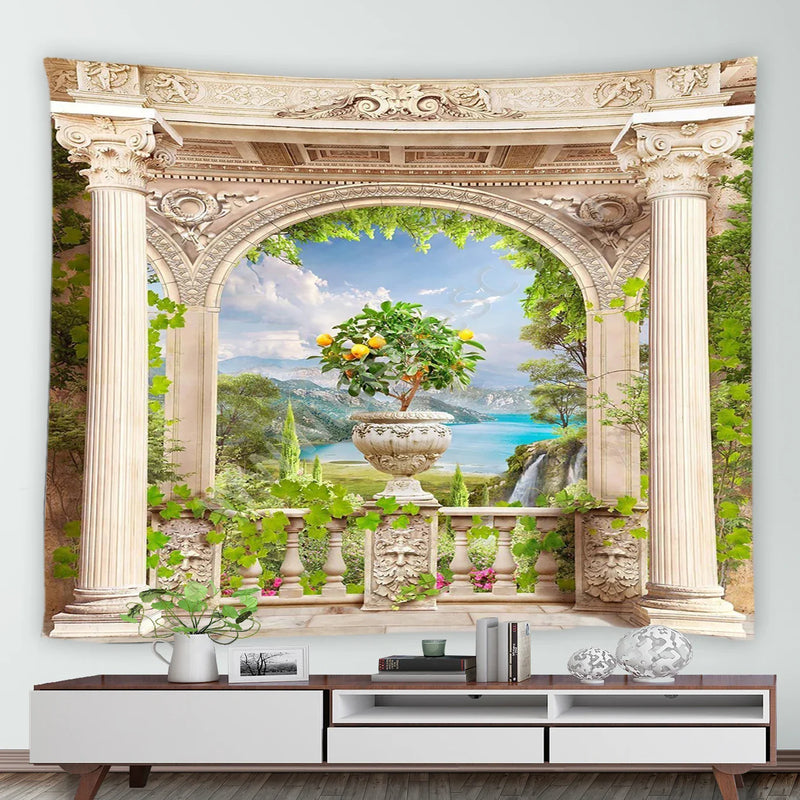 Tropical Ocean Hawaiian Landscape Tapestry for Axyaa Home Decor