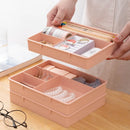 Axyaa Multi-Cell Stackable Storage Tray for Organizing Jewelry, Makeup, and Stationery