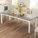 Axyaa Rustic Wood Dining Table, 200cm Long Rectangular Kitchen Table for 6-8 People