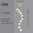 Axyaa Modern LED Stairs Chandelier for Dining Room Living Room Decor Lighting