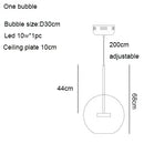 Axyaa Bubble Glass LED Chandelier: Modern Lighting for Living & Dining Room