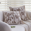 Axyaa Vintage Floral Jacquard Cushion Cover 45x45 Soft Nordic Throw Pillow Case