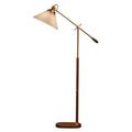 Axyaa Modern Nordic Vintage Floor Lamp American Style Metal Walnut Wood Gold Standing Lamp