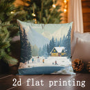 Axyaa Christmas Pillow Covers: Cute Winter Theme for Sofa, Bedroom, Car