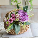 Axyaa Willow Rattan Wedding Basket Half Moon Storage Handle Flower Girls Picnic Container