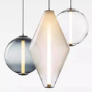 Axyaa Modern Glass Chandelier LED Pendant Lights for Dining Room & Home Decor