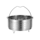 Axyaa Stainless Steel Food Steamer Basket with Silicone Handle
