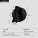 Axyaa LED Rotatable Wall Lights for Bedside Bedroom Study Lighting Fixtures