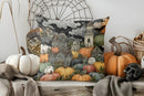 Axyaa Halloween Ghost & Pumpkin Pattern Cushion Cover for Sofa, Bedroom, Car