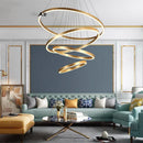 Axyaa Stainless Steel LED Chandelier for Nordic Home Decor & Dining Room Lighting