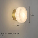 Axyaa Marble LED Wall Lamp Black Gold Copper Sconce Natrual Stone