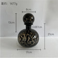 Axyaa Leopard Print Glass Vase with Lid, Flower Arrangement Home Decor