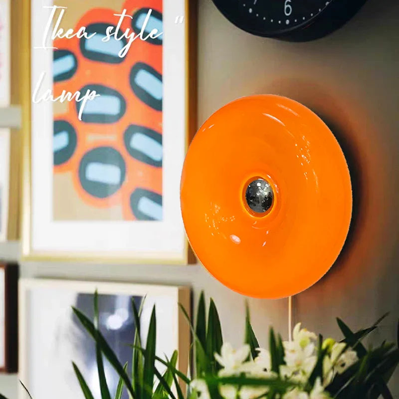 Axyaa Modern Bauhaus Donuts Wall Lamp for Bedside Living Room Hallway