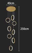 Axyaa Modern Chandelier Stair Pendant Living Room Lights Interior Lighting