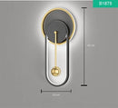 Axyaa Nordic Circle Ball Wall Lamps, Retro Minimalist Bedside Light, Gold