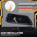 Axyaa Rear Bumper Reflector Lights with Dynamic Turn Signal for Grand Cherokee, Compass, Journey