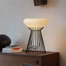 Axyaa White Glass Table Lamp | Modern Minimalist Design for Living Room and Bedroom
