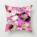 Axyaa Pink Floral Polyester Throw Pillow Cover 45X45cm