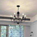 Axyaa Retro Industrial Chandelier for European Country Decor in Living Room Bedroom