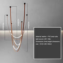 Axyaa Designer Belt Lamp: Customizable Pendant Light for Loft Living Room & Exhibition Hall