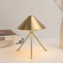 Axyaa Tripod Cone Lamp LED Night Light - Touch Sensor, Tricolored, Rechargeable