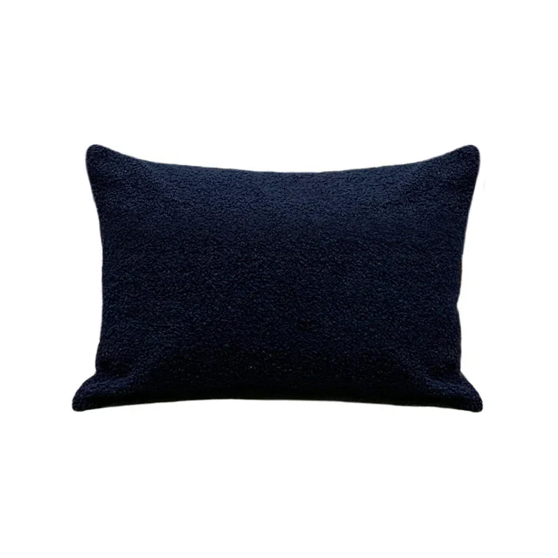 Axyaa Teddy Faux Fur Cushion Cover 30x50 Throw Pillow Cover White Sofa Decor