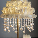 Axyaa Pearl Tassels Floor Lamp: LED Dimmable Standing Light for Bedroom, Study & Decor
