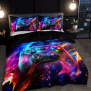 Axyaa Black & Red Checkered Bedding Set for All Seasons: 1 Duvet Cover + 2 Pillow Covers