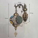 Axyaa Handcrafted Stained Glass Wall Lamp Art Deco Decor Globe Fixture
