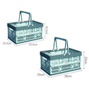 Axyaa Large Capacity Foldable Storage Basket with Handle for Outdoor Picnics