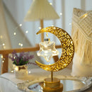 Axyaa Ramadan Moon LED Light 2025 Eid Mubarak Metal Lamp Home Room Decor